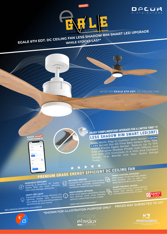 EGALE 6TH EDT. ALASKA ELASKA DC Ceiling Fan