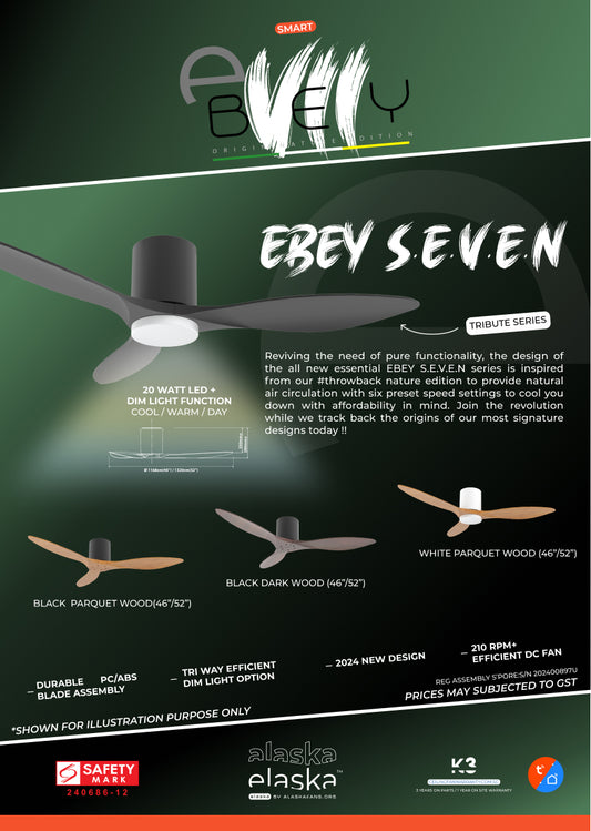 EBEY 7TH EDT. ALASKA ELASKA DC Ceiling Fan