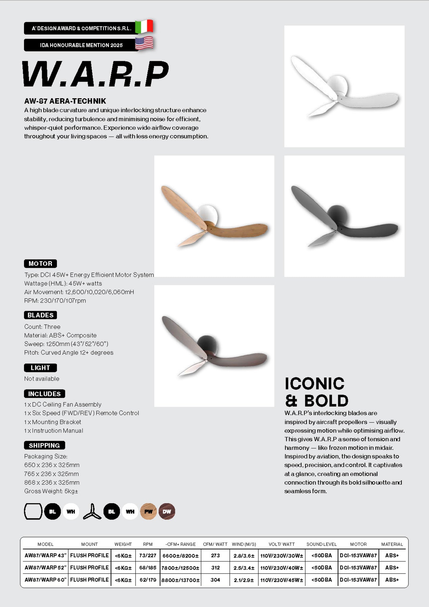 W.A.R.P DC Ceiling Fan