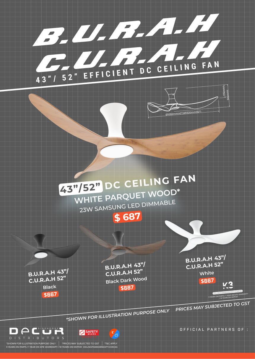 B.U.R.A.H / C.U.R.A.H DC Ceiling Fan