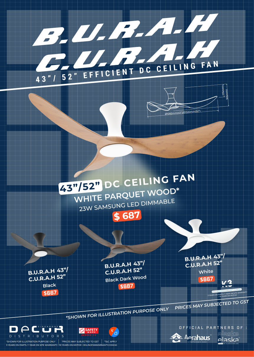 B.U.R.A.H / C.U.R.A.H AERAHAUS DC Ceiling Fan