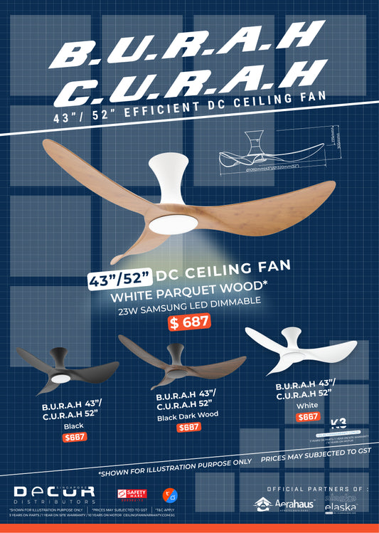 B.U.R.A.H / C.U.R.A.H AERAHAUS DC Ceiling Fan