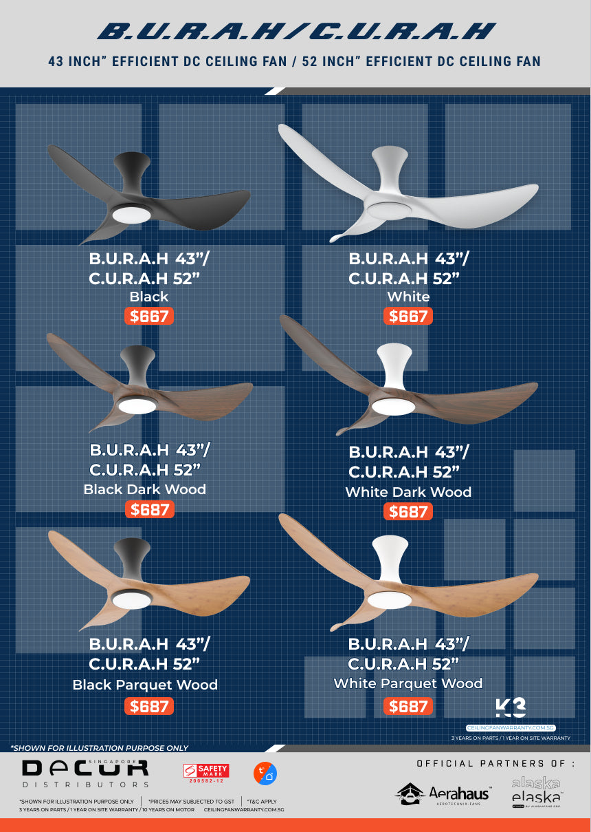 B.U.R.A.H / C.U.R.A.H AERAHAUS DC Ceiling Fan