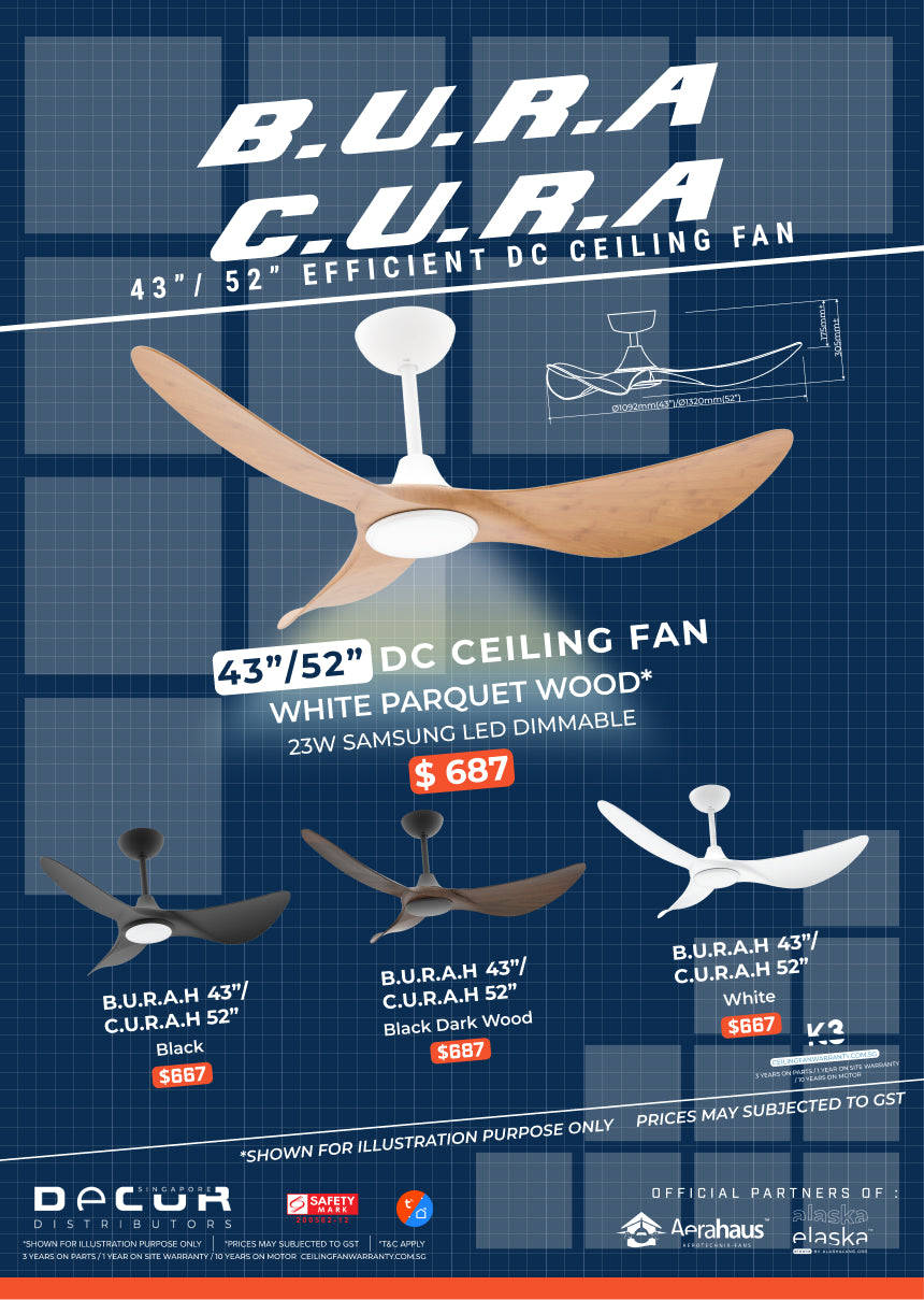 B.U.R.A / C.U.R.A AERAHAUS DC Ceiling Fan