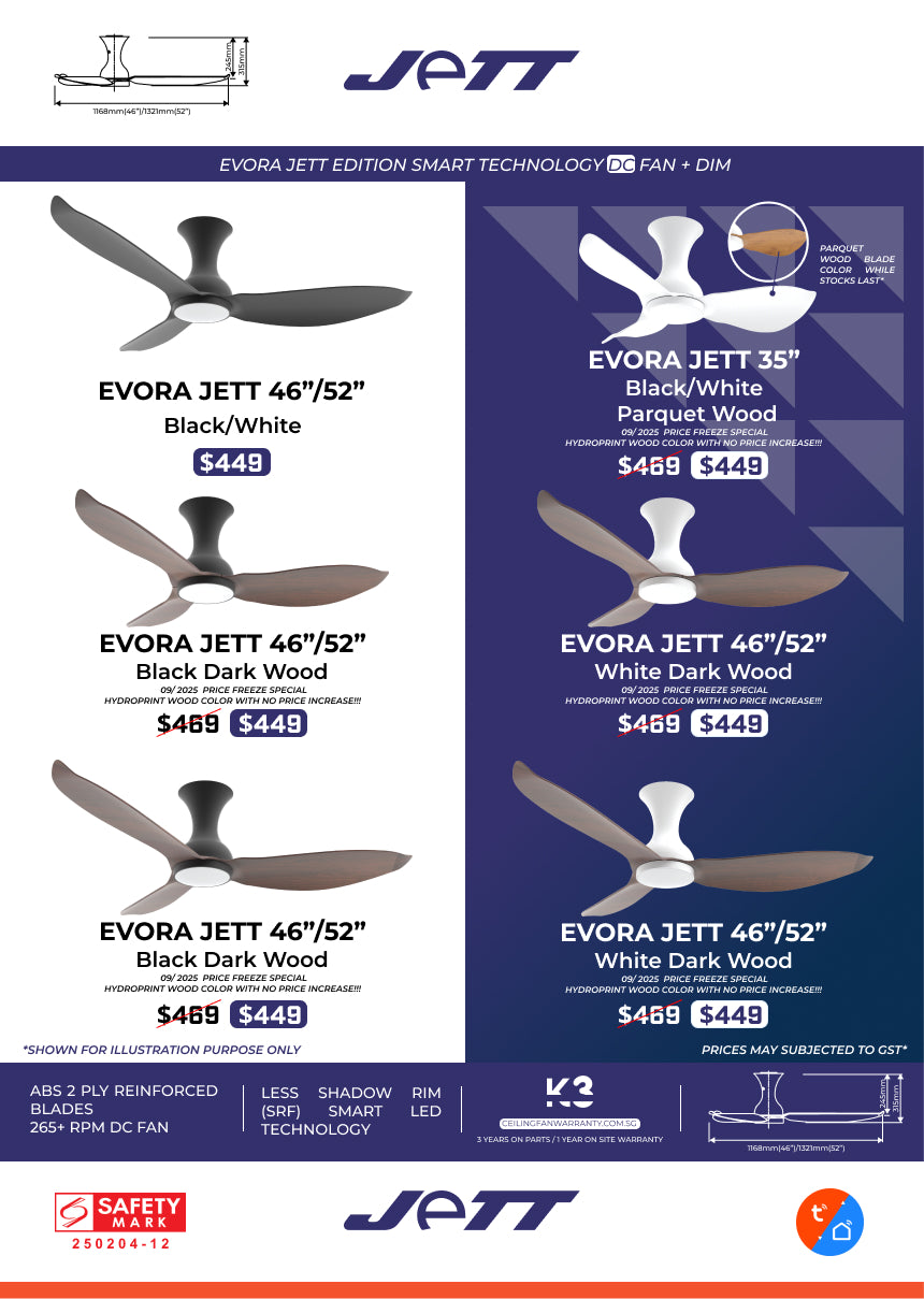 EVORA JETT DC Ceiling Fan
