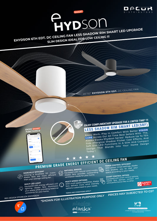 EHYDSON 6TH EDT. ALASKA ELASKA DC Ceiling Fan