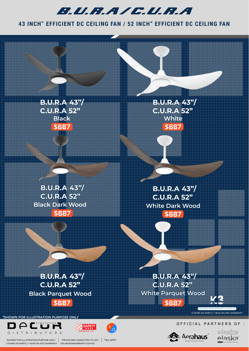 B.U.R.A / C.U.R.A AERAHAUS DC Ceiling Fan