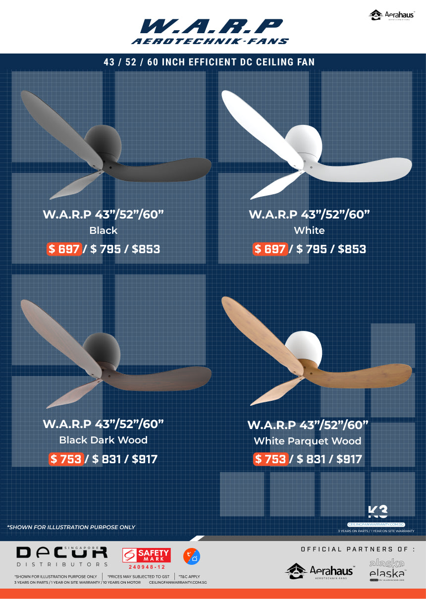 W.A.R.P AERAHAUS DC Ceiling Fan