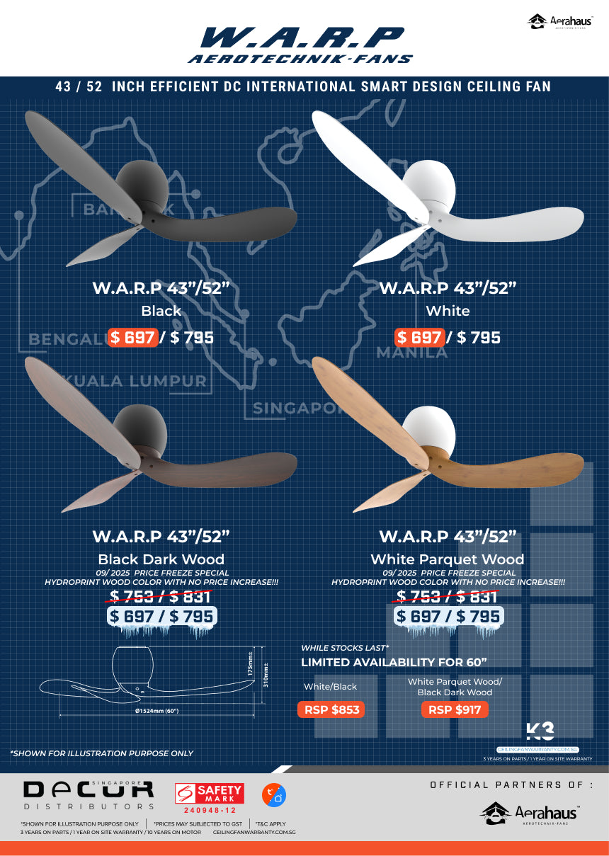 W.A.R.P AERAHAUS DC Ceiling Fan