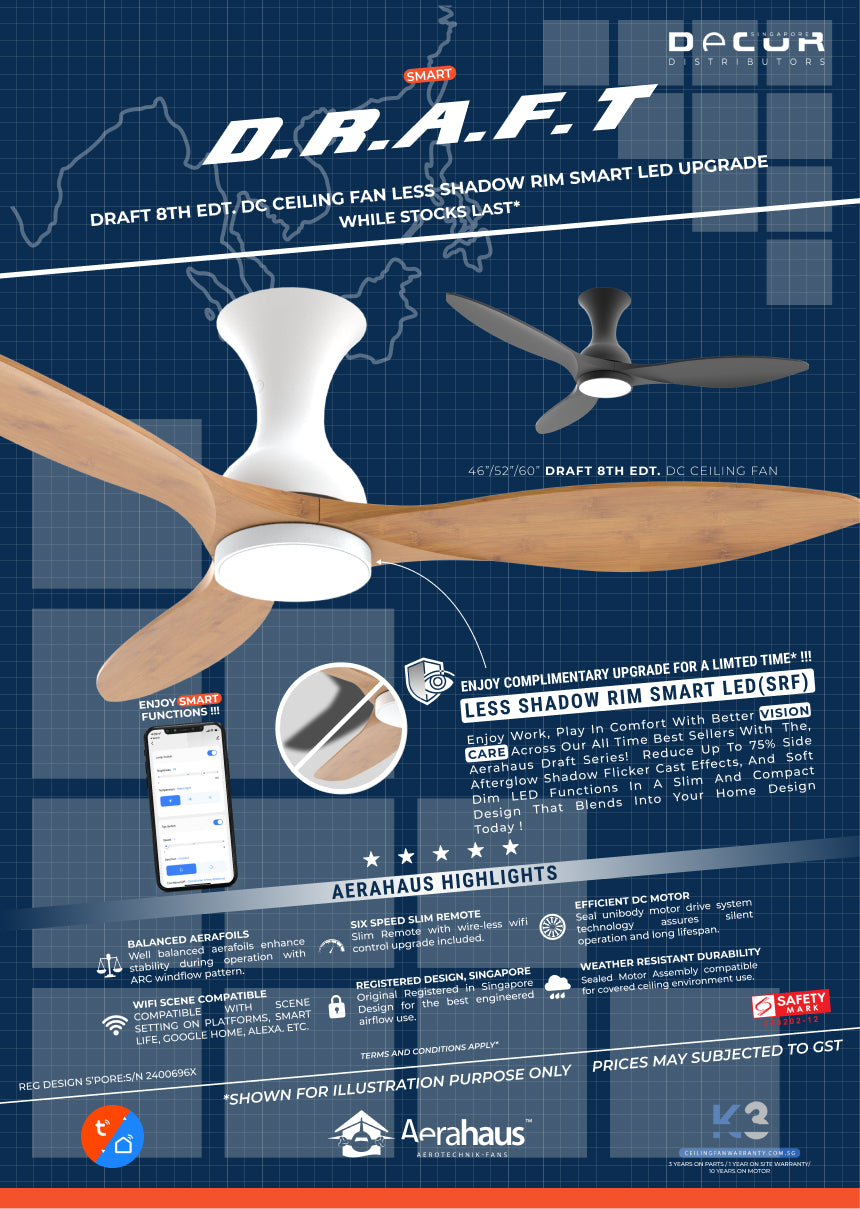 D.R.A.F.T 8TH EDT AERAHAUS DC Ceiling Fan