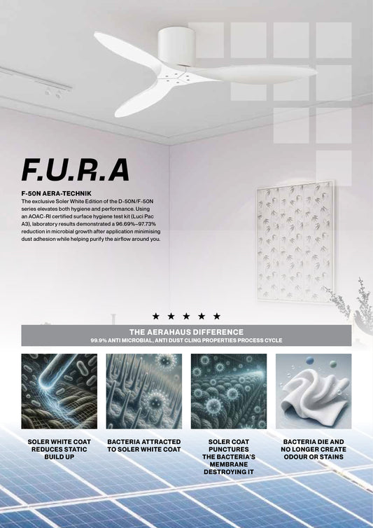 F.U.R.A SOLER WHITE EDT. DC Ceiling Fan
