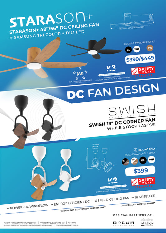 SWISH ALASKA ELASKA DC Ceiling Fan